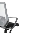Low Back Chair Grey & Black Colour Bifma Standard With Chrome Base- 055-G - Image 9