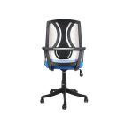 Low Back Chair Grey & Blue Colour Bifma Standard With Chrome Base- 066-S - Image 3